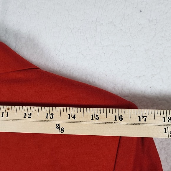 Vtg Bernard Zins Paris Women's Sz 8 Red Cashmere Wool Blazer Jacket Old Money - Picture 5 of 16